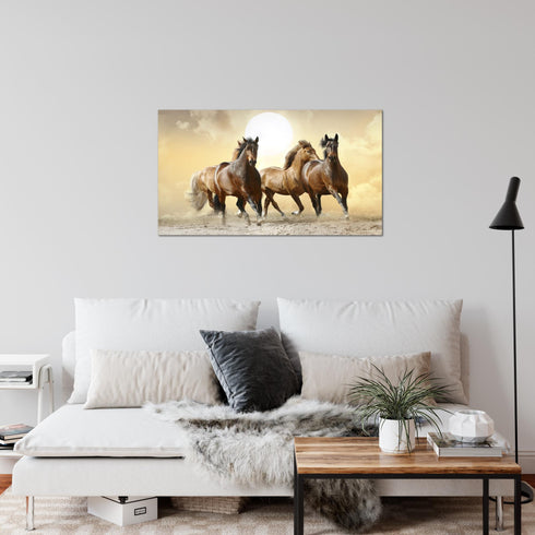 Wandbilder Wohnzimmer XXL Pferde Moderne Bilder Tiere